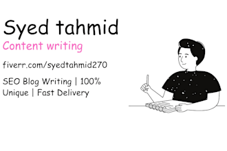write SEO optimized blog posts and articles