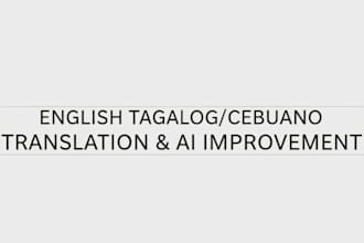 translate english to cebuano or tagalog, refine ai prompts