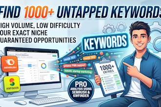 find more than 1000 low competition high volume keywords