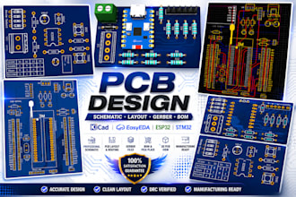 design professional pcb, schematic and bom in kicad, easyeda