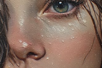 create oil painted art on canvas or digital