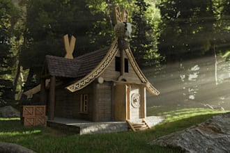 create 3d environment, environment scenes using blender