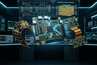 design custom multilayer pcb, flexible pcb, rigid flex pcb and schematic design