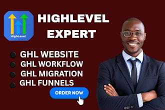 build ghl website, sales funnel and ghl workflow automations
