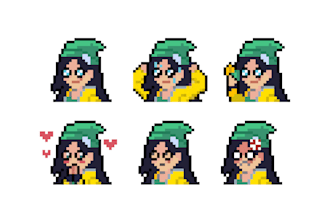 do set emoticon pixel art