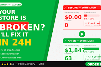 fix shopify errors, bugs, and speed optimize your dropshipping store