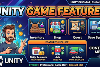 add features and gameplay mechanics to your unity game
