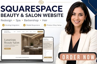 design squarespace saloon website redesign spa beauty and barbershop website