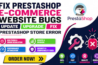 fix prestashop ecommerce website bugs update upgrade fix prestashop store error