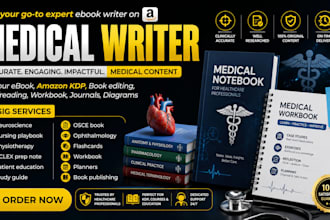 write medical ebook, nursing playbook, pharmacy, ebook writer amazon kdp journal