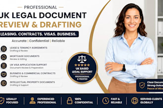 draft review your lease, mortgage, tenancy, or visa applications across the UK