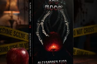 design custom book, webtoon, manga, novel cover and back cover