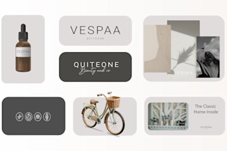 design modern brand book, brand kit, brand guide with logo