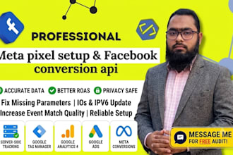 setup meta pixel, fb conversion api, server side tracking