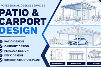 design professional patio carport pergola and outdoor structure plans