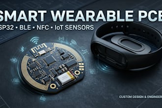 design smart wearable pcb iot sensor esp32 ble nfc hardware biometric sensor