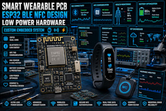 design smart wearable pcb iot sensor esp32 ble nfc hardware and embedded systems