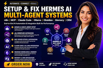 setup fix hermes ai multi agent n8n mcp claude code ollama obsidian memory crm