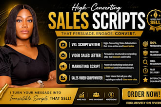 vsl scriptwriter, video sales letter, marketing script, sales video scriptwriter