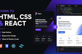 convert figma designs into HTML, CSS, js