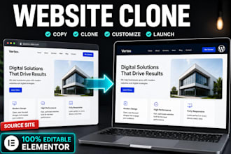 copy clone website or migrate to wordpress elementor pro