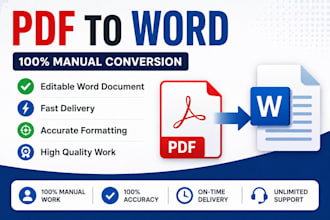 manually convert PDF to editable word document