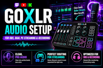setup goxlr audio routing for dual PC streaming and recording