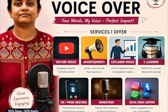 record a professional telugu voice over