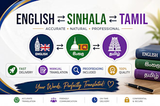 proofreading and edit tamil, sinhala, english