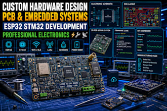 design custom hardware, pcb, embedded firmware and embedded electronic systems