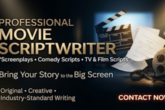write movie script, screenwriting, feature film script, screenplay and dialogue