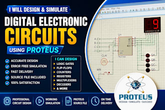 design and simulate digital electronics circuits in proteus