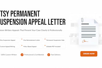 write etsy permanent suspension appeal letter professionally