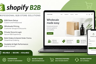 build shopify store, bulk orders, setup b2b wholesale, pricing rules, b2c apps