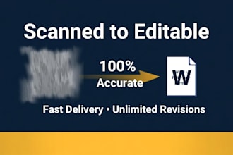 rewrite your scanned documents into editable word or PDF files