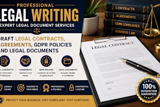 draft legal contracts, agreements, gdpr policies and legal documents
