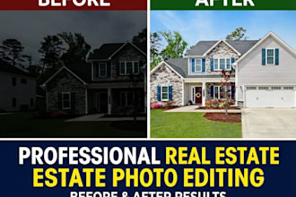 enhance real estate photos and replace sky professionally