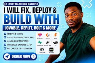 fix deploy lovable replit bolt lovable supabase rocket new v0 cursor ai base44