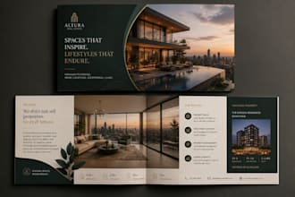 create or redesign commercial real estate offering memorandum brochure om flyer