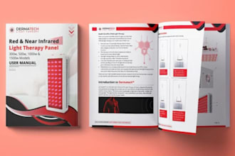 design instruction manual, assembly guide, user guide and booklet