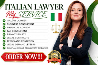 be your italian lawyer for gdpr, privacy policy, terms and condition, nda