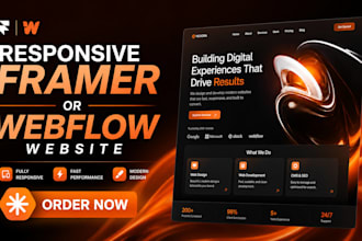 framer website, framer landing page, webflow website, framer to webflow, website