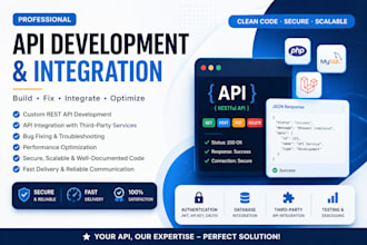 do API development, integration, troubleshooting and bug fixing