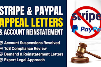 draft your stripe and paypal legal appeal