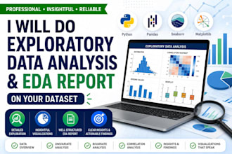 do exploratory data analysis and eda report on your dataset
