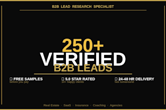 research and build a b2b decision maker list for sales outreach