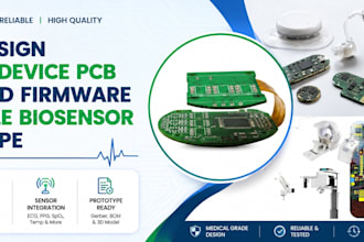 design medical device pcb embedded firmware wearable biosensor prototype