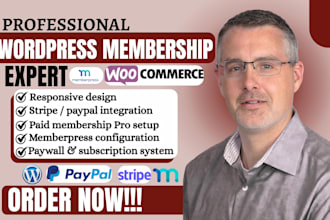 design wordpress membership website paid membership pro memberpress website
