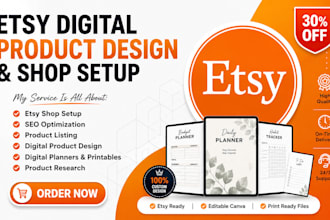 do etsy digital product design, etsy product listing, etsy shop setup, etsy seo