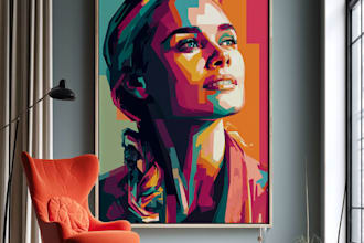 paint expressive colorful abstract portraits
